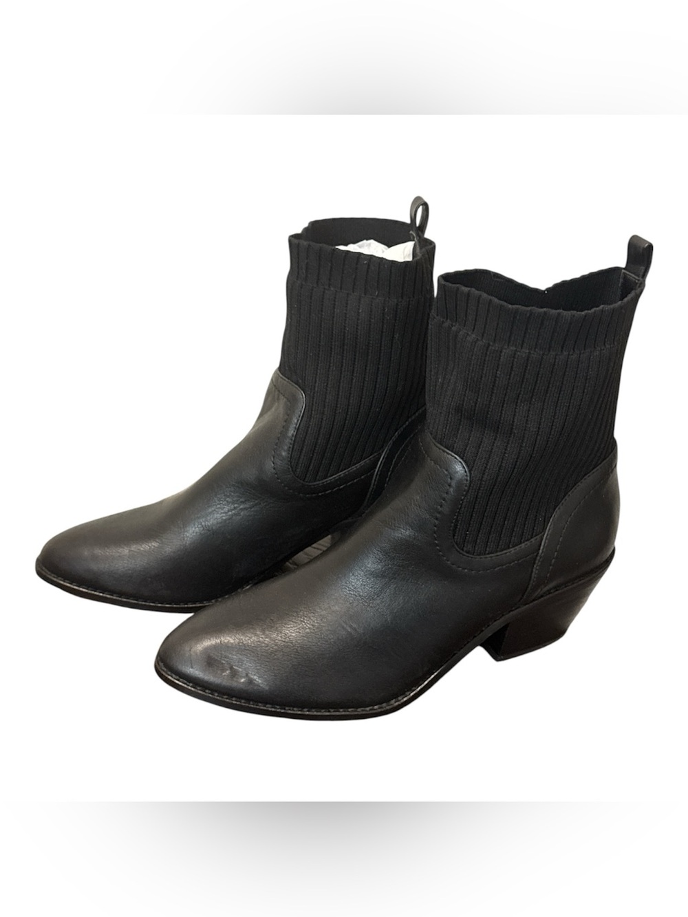 Corkys Black Knit-Collar Western Wen's Ankle Boots Size 10 New without tags